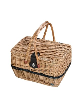 Cos de picnic pentru 4 persoane, salcie impletita, maro - Cilio